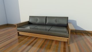 Sketchup Tip Turn Sofa Photo to 3D Model [upl. by Sherwin]