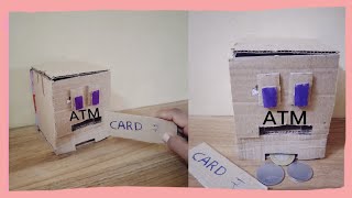 How to make mini ATM machine cardboard ATM✨ [upl. by Survance]