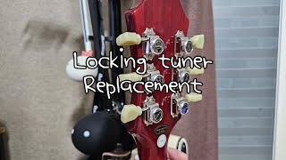 락킹튜너 교체 ASMR아님  GOTOH SD90 MGT Locking Tuner [upl. by Lorilee331]