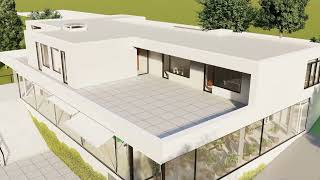 Mies van der Rohe Villa Tugendhat Architecture Presentation  Architecture 3d animation [upl. by Netsrak161]