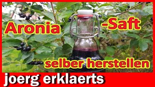 Aroniasaft selber machen Aronia entsaften Direktsaft Aroniabeeren DIY Tutorial No 409 [upl. by Arinaid]