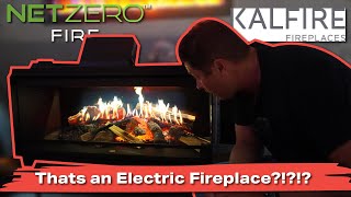 NETZERO KALFIRE E ONE Electric Fireplace Review  Finally a fireplace that looks like gas [upl. by Yllrebmik]