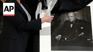 Winston Churchills Roaring Lion portrait handed over to Canadian authorities [upl. by Nwotna]