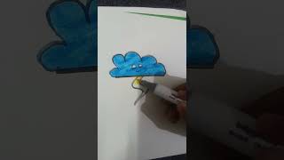 Easy drawing of clouds clouds falakkunjactivityshortsfeed easydrawingshortvideoshorts colors [upl. by Cori]