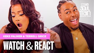 Keke Palmer amp Terrell Grice React To Moments ft Jamie Foxx Xscape amp More  Soul Train Awards 23 [upl. by Junia110]