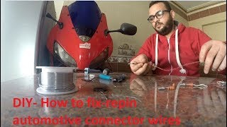 DIY How to fix  repin automotive connector wires [upl. by Annoek]