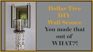 Elegant Glam Wall Sconce Candle Holder Using Kitchen Gadgets  Dollar Tree DIY Homedecor [upl. by Oluap]