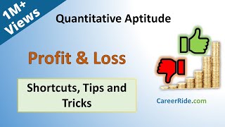 Profit and Loss  Shortcuts amp Tricks for Placement Tests Job Interviews amp Exams [upl. by Adnohsel]