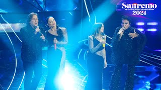 Sanremo 2024  Ricchi e Poveri con Paola amp Chiara cantano quotSarà perché ti amoquotquotMamma Mariaquot [upl. by Tija]