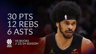 Jarrett Allen 30 pts 12 rebs 6 asts vs Bucks 2324 season [upl. by Airad282]