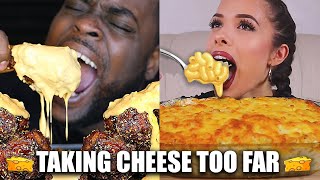 WHEN MUKBANGERS TAKE CHEESE TOO FAR compilation [upl. by Eniksre]