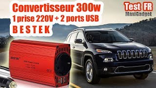 Test Bestek Convertisseur 300W avec Prise 220V et 2 ports USB [upl. by Ejrog897]