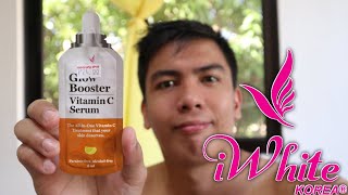 iWhite Korea Glow Booster Vitamin C Serum Review  Myhron Baquillas [upl. by Goldman]