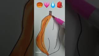 papaya colouring by this emoji🥮💗💧🎒short viralvideo trending coloring drawing [upl. by Goth406]