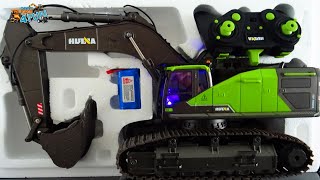 RC Excavator HUINA 1593  Unboxing amp First Drive  CarsTrucks4Fun [upl. by Leontine362]