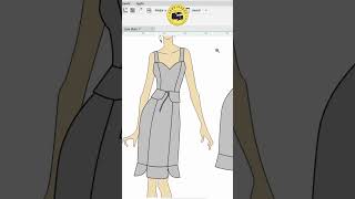 Vestido C Cinto Bordado  Uma Estilista na Estrada coreldraw vestido dress drawing art [upl. by Colver103]