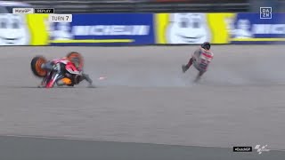 Jorge Lorenzo HORRIBLE crash Assen 2019 [upl. by Eltsyek]