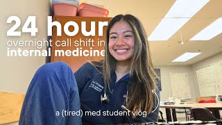 MED SCHOOL VLOG 🩺  working for 24 hours straight in internal medicine [upl. by Cranford]