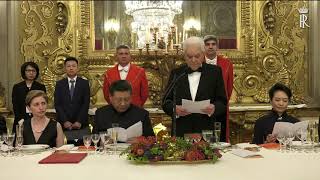 Intervento del Presidente Mattarella e del Presidente XiJinping ricevimento Quirinale [upl. by Dianuj522]