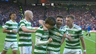 Kyogo Furuhashi scores opening goal for Celtic v Rangers in Viaplay Cup final [upl. by Grose]