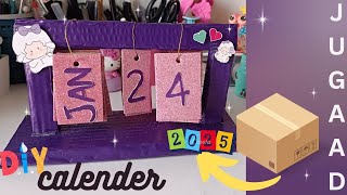 ✨ How to Make a Beautiful Calendar With Cardboard  DIY Desk Calendar  DIY Calendar 🗓️  Handmade [upl. by Tillford]