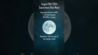 What Is A Supermoon Blue Moon supermoon2024 [upl. by Anilek579]