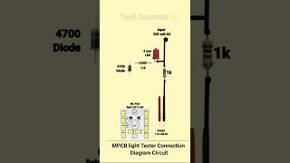 MPCB light Tester Connection Diagram Circuit reels vlogs shorts viralshort circuit diy dc ac [upl. by Rahmann420]