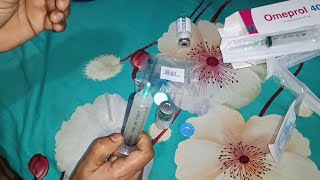 iv Ceftriaxone 1g amp Omeprazole 40 mg injection push Ep61 Injection Vision [upl. by Anial]