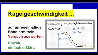 Kugelgeschwindigkeit auf unregelmäßiger Bahn ermitteln Physik PraxisVersuch [upl. by Eitsym]