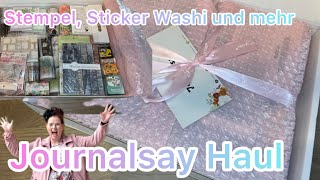 JournalSay ❤️ Stationery Haul 🍁 Stickers Washi Tape Papier Stempel ❤️ Rabattcode für Euch [upl. by Astera]