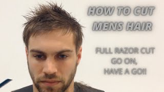 HOW TO CUT HAIR FULL TUTORIAL FULL SHORT TEXTURED RAZOR CUT [upl. by Ecirahs]