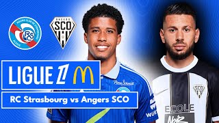 RC Strasbourg 11 Angers SCO  Ligue 1 McDonalds  LIVE [upl. by Gruver]