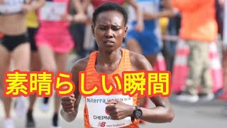 女子マラソンで衝撃的世界新記録 チェプンゲティッチが２時間９分５６秒で女子初のサブテン達成 ＳＮＳも驚愕「女子もついに」「エグい」 [upl. by Vanny]