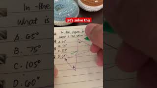 solving exterior angle geometry maths mathematics math mathproblems solution mathstricks yt [upl. by Airreis401]