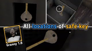 All locations of safe key in granny  How to find safe key in granny [upl. by Yrruc]