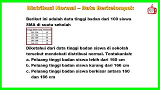 Distribusi Normal  Data Berkelompok [upl. by Rahm]