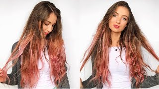 DIY PINK OMBRE HAIR AT HOME  With LOreal Colorista [upl. by Llibyc]