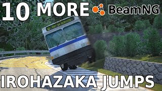 BeamNGdrive  10 MORE Irohazaka jumps [upl. by Ennirac]