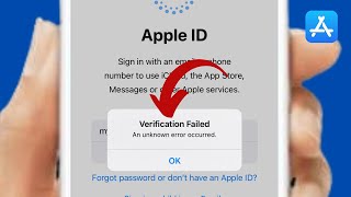 FIX Verification Failed An Unknown Error Occurred Apple ID iOS 17 [upl. by Soirtemed]