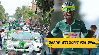 Eritrea’s Stunning Welcome for Biniam Girmay [upl. by Enelehcim]