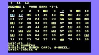 C64 Game  29 Spot Keno [upl. by Demitria]