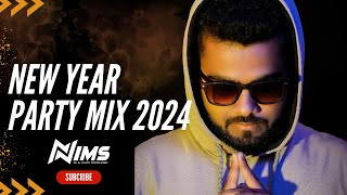 New Year Party 2024 Mix By DJ Nims  Non Stop Bollywood amp Punjabi Music [upl. by Aiekahs489]