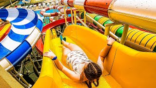 Waterslides at Aquapark Neptun in Sozopol Bulgaria [upl. by Silvio]