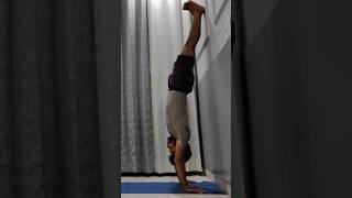 Handstand practice against wall hanstand ytshortsytshorts [upl. by Acirderf]