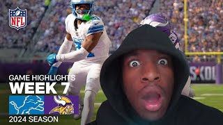 REACTION  Detroit Lions vs Minnesota Vikings Game Highlights  NFL 2024 Week 7 [upl. by Anatola]