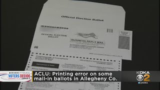 ACLU concerned about 2 voter issues in Allegheny County [upl. by Eldwon334]