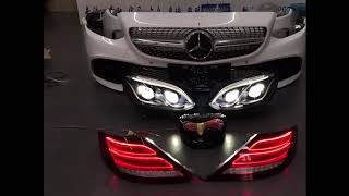 MercedesBenz how to install conversion LED headlight taillights 2011  SLK Mercedes AMG SLC260 R172 [upl. by Aniad]