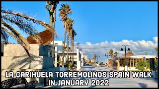 La Carihuela Torremolinos Spain Walk in January 2022 [upl. by Haleemak248]