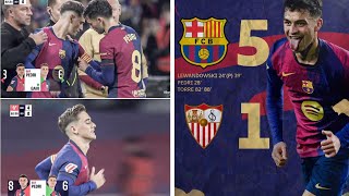 Le Barça a humilié Seville 51 le grand Barça est de retour avec le retour de Gavi [upl. by Eerahs]