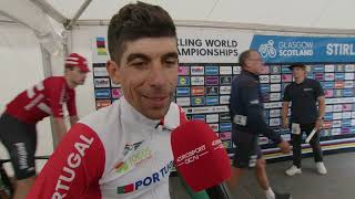 Nelson Oliveira  Interview at the finish  Glasgow UCI World Championships ITT 2023 [upl. by Loren]